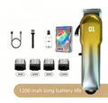 1200mAh Digital Pet Hair Clippers – Gold Gradient