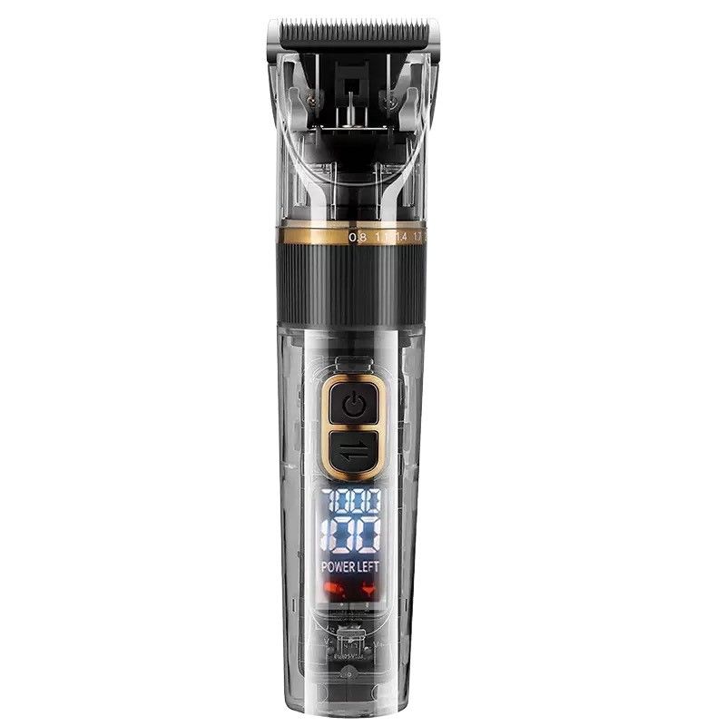 2000mAh Transparent Pet Hair Clippers – Black