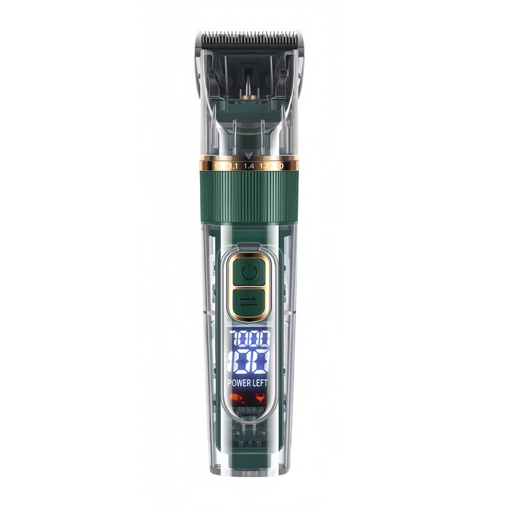 2000mAh Transparent Pet Hair Clippers – Green
