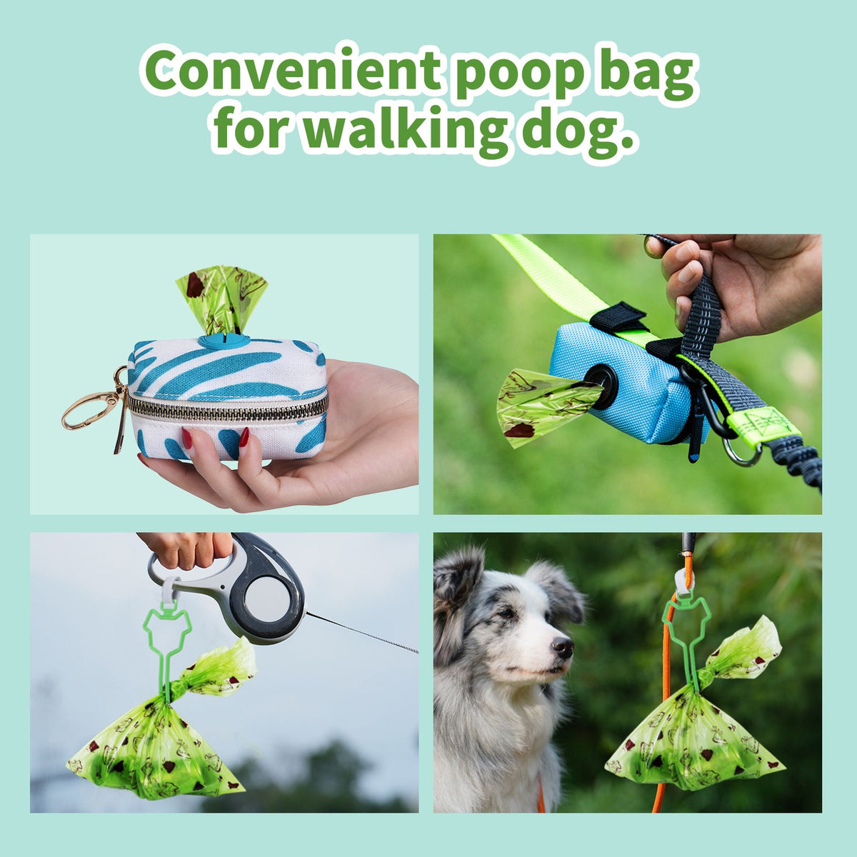 Degradable Dog Waste Bags with Dispenser – 16 Rolls