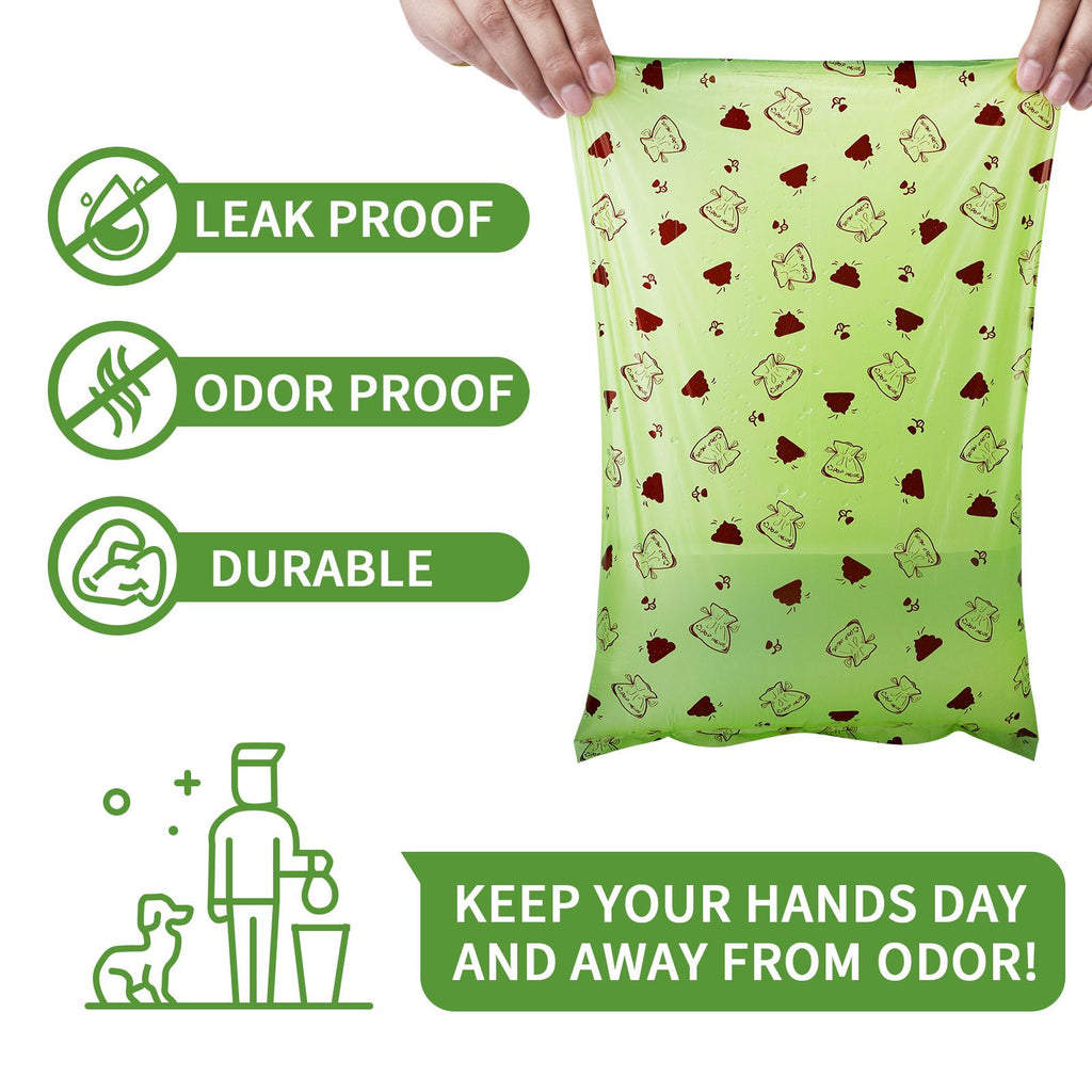 Degradable Dog Waste Bags with Dispenser – 12 Rolls