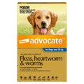 Advocate Fleas, Heartworm & Worms for Dogs Over 25kg (6 x 4.0ml Tubes)