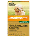 Advocate Fleas, Heartworm & Worms for Puppies & Small Dogs Up to 4kg (1 x 0.4ml Tube)