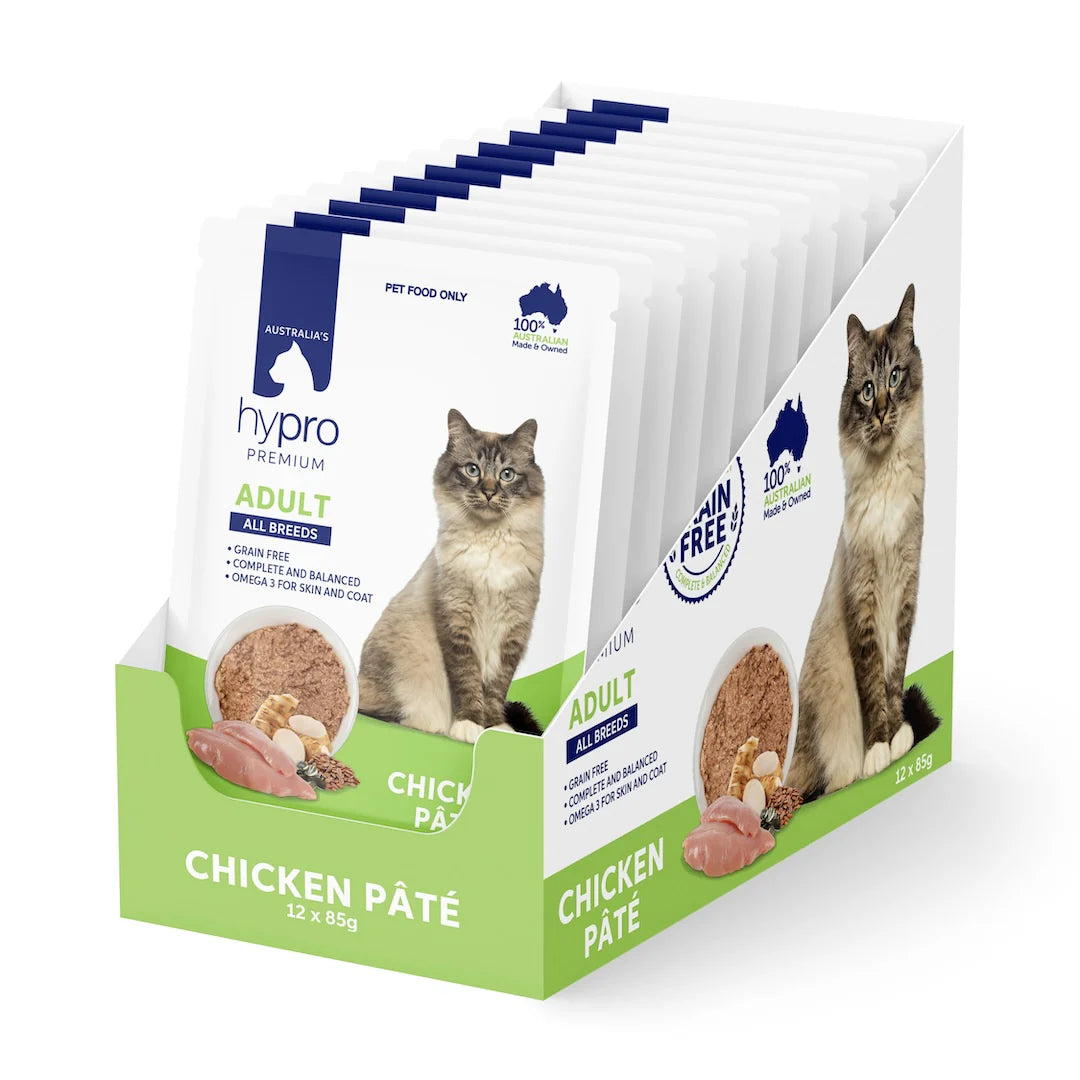 Hypro Premium Pouches - Adult Cat - Grain Free 12 x 85kg