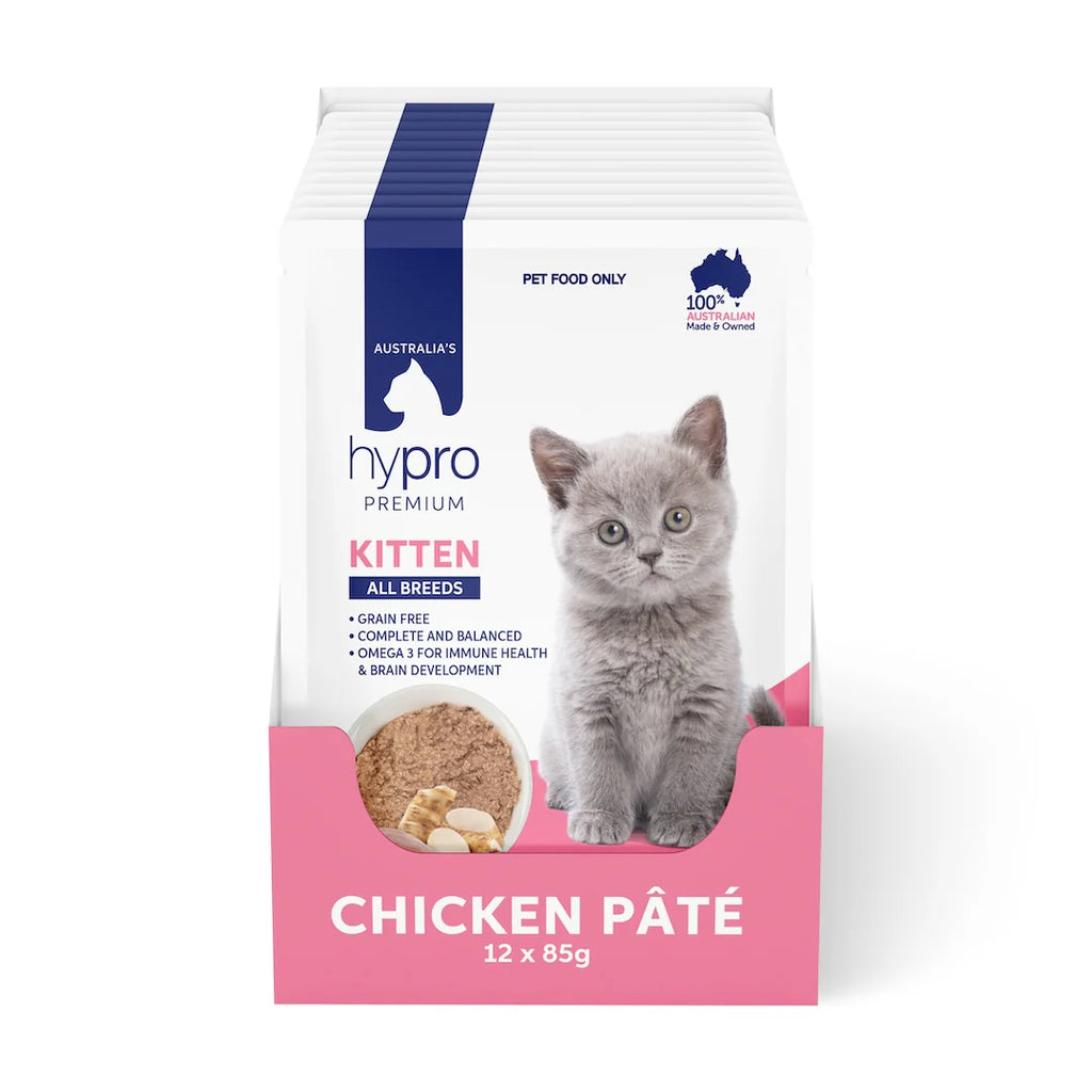 Hypro Premium - Pouches - Kitten - Grain Free - Chicken Pate - 12 x 85g